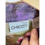 VTG 90s Womens 100% Linen Jacket Shirt Floral Chicos Cottage Coastal Medium Photo 3