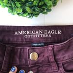 American Eagle AEO Maroon Super Stretch Hi-Rise Shortie Short Photo 6