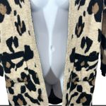 Dreamers  Leopard Print Open Cardigan Sweater Small/Medium Cozy Chic Photo 8