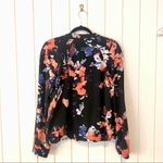 Apt. 9 Black Floral Bomber Jacket Photo 5