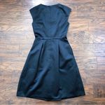 Canvas by Land’s End • black cap sleeve dress cocktail fit & flare retro pleated Size 0 Photo 8