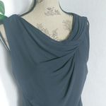 Suzi Chin  Belted Navy Sleeveless Dress Photo 1