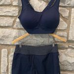 Athletic Shorts & Sport Athletic Bra SET Blue & Gray S 38D Photo 0
