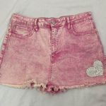Windsor Denim Pink Shorts with Heart Detail woman’s size large Photo 0
