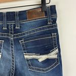BKE Dakota Womens Dark Wash Bootcut Jeans Sz 25 Thick Stitching Stretch Denim Photo 9
