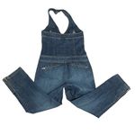 Armani Exchange  A/X Blue Denim Zip Front Halter Jumpsuit Blue Stonewash Overalls Photo 3