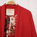 Anthropologie Cartonnier Canace Burnt Orange Red Draped Collar Blazer Jacket Photo 4