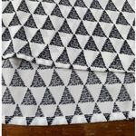 Pleione Short Sleeve Blouse w White/Black Geo Pattern Dolman Sleeves Career - M Photo 4