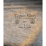 Calvin Klein Tshirt Women's Size Large Grey Spell Out Short Sleeve Athletic Boxy Photo 2