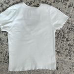 Brandy Melville White V Neck Tee Photo 2