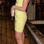 ZARA Bodycon Strapless Mini Lemon Party Coctail Shower Bridal 🍋Dress Photo 15