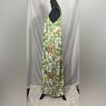 Zenana Womens Maxi Dress Green Orange Adjustable Straps Tank Sleeveless Sz L NEW Photo 3