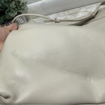 Massimo Dutti NWT  Nappa Leather‎ Bag With Double Strap In Cream Photo 7