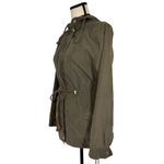 Charlotte Russe Olive Green Utility Anorak Jacket with Hood | Size Small Photo 2