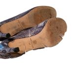 Ann Taylor gray metallic snake Leather high Heel pumps leather 8M Photo 3