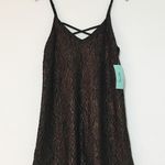 Low Open Back Laced Tie Lacey Dress Black Photo 2