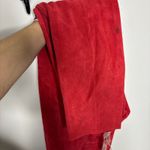 Fashion House Red High Waist Vintage Suede Leather Pants Sz 6 Photo 6