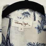 Panama Jack  White Blue Floral Linen Blend Blouse Womens S Tropical Boxy Fit Top Photo 5