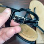 Women’s Strappy Black and Tan Flats Size Small 6 Photo 3