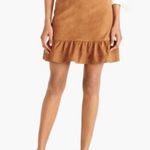 J. Crew Factory Brown Faux Suede Ruffle Hem Mini Skirt Size 10 New With Tag Photo 1
