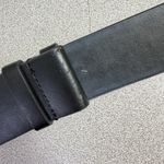 Chicos Leather Waist Belt Small Womens Mixed Metal Buckle Clasp Adjustable 1.5in Black Photo 8