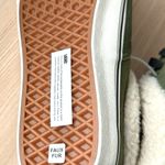 Vans Suede and Faux Fur Green Sneakers Size 10 Photo 5