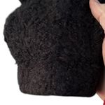 Rebecca Taylor EUC Fleece / Leather Zip Front Hoodie Jacket Black Size Small Photo 4