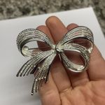 Pretty Signed Napier Women’s Costume Brooch Pin Silver Tone Photo 11