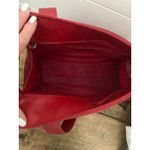 Vintage Medallion Red Leather‎ Perforated Shoulder Bag Purse Y2K Style Photo 6