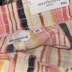 Westbound  Island Crop striped pants, wide legs, frayed hem, Petite, XL Photo 4