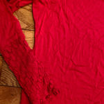 600 WEST vintage Red rushed Mock neck &elastic rushed Sleeve Casual/Dressy Top/L Size L Photo 4