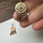 Native American Indigenous Style Dreamcatcher Dangle Drop Pierced Earrings Photo 6