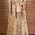 John Galliano NWT $850 Vintage Yellow Floral Tasseled Dress 38 Photo 2