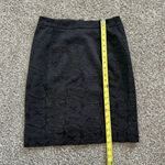 Anthropologie Vanessa Virginia black rose pattern knee-length skirt size 4 Photo 6