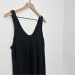 Halara U Neck Flowy Maxi Casual Tank Dress Black NWT size Large Photo 5