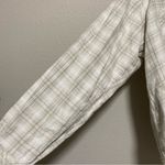Woolrich  Cream and Tan Plaid Flannel Button Up Photo 3