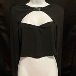 SheIn Black Buckle Clip Crop Top Fits Medium Photo 1