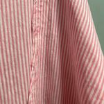 Gee Gee Pink Striped Shirt Button Down Lightweight Raw Hem Size Small Photo 1
