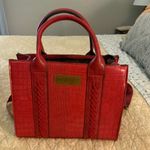 Wrangler  Red Croc-Patterned Satchel Photo 0