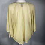 Signature Studio Sheer Gold Metallic Blouse Top M Pullover Tunic Beaded Sequins NYE Party New $48 Photo 3