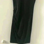 Alice + Olivia  Ruched Shimmery Black Dress Size 0 Photo 6