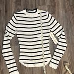 Madden Girl  Black and White Striped Sweater Photo 10