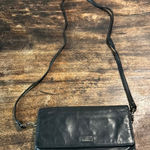 Perlina  black leather crossbody bag great for travel everyday use quality made Photo 0