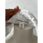 Coldwater Creek  White long sleeve lace overlay collar Button-Up Shirt Size PL 14 Photo 1