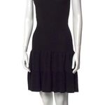 Red Valentino $750  Lace Yoke Rib-knit Dress Black Sz XS Photo 4