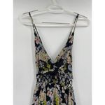 Marissa Webb Deanna Black Floral Print Silk Sleeveless V Photo 3