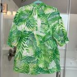 Diane Von Furstenberg  tunic, thin cotton beach cover, green leaves print, sz 10 Photo 10