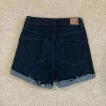 American Eagle  high rise dark wash super stretch shorts in size 0 Photo 1