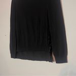 St. John  Sweater Black Lace Crochet Back High Low Size P Small Long Sleeve Photo 2