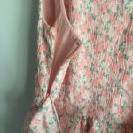 Endless Rose NWT Pink Floral Textured Bow Tie Mini Dress Square Neck Size Medium Photo 8